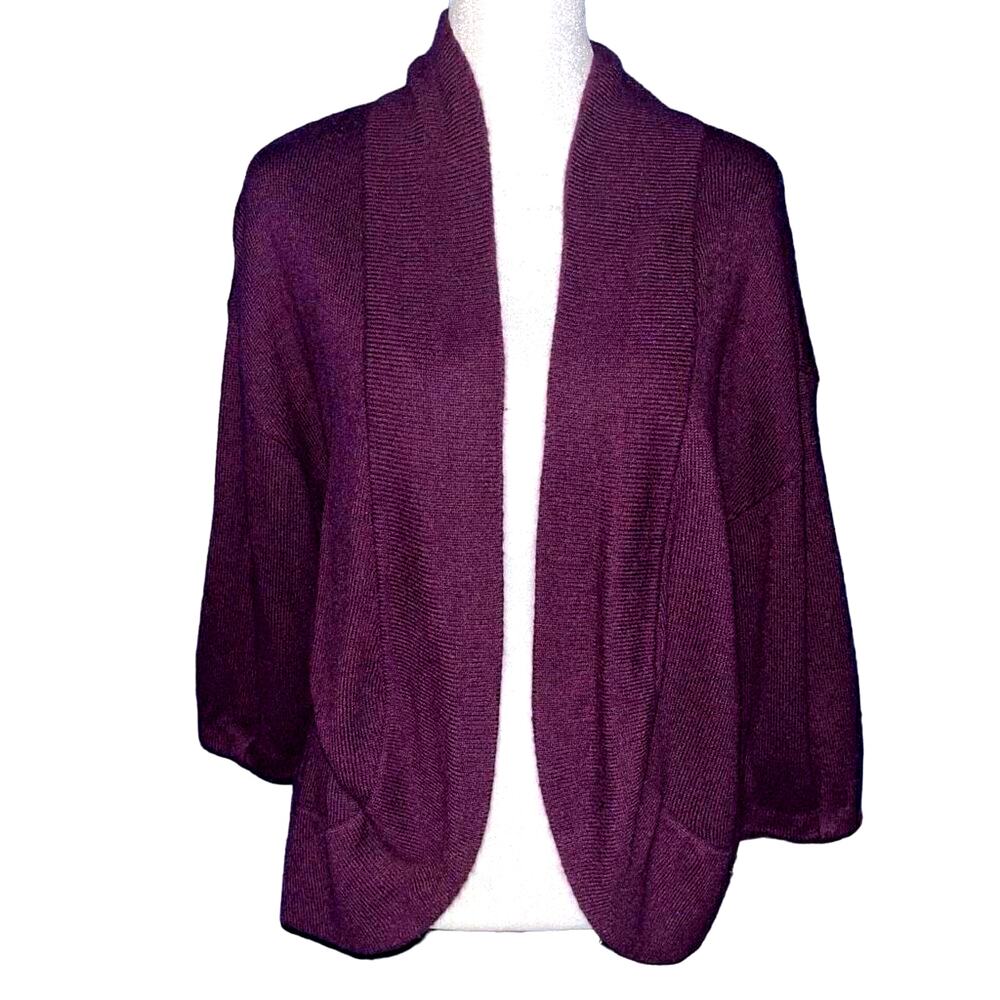 Ann Taylor LOFT purple cardigan small‎